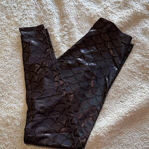 BLACKMILK: Black iredescant Mermaid Leggings size M